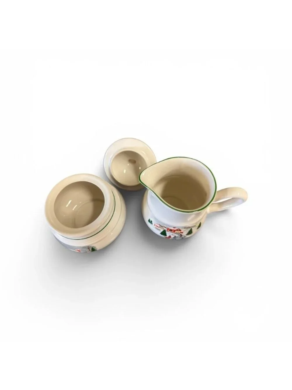 Sango Silent Night 3900 Sugar Bowl & Creamer Set